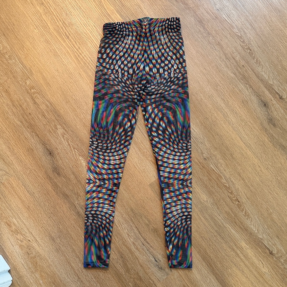 Badinka Micro Mesh Colorful Patterned Leggings - Picture 8 of 11